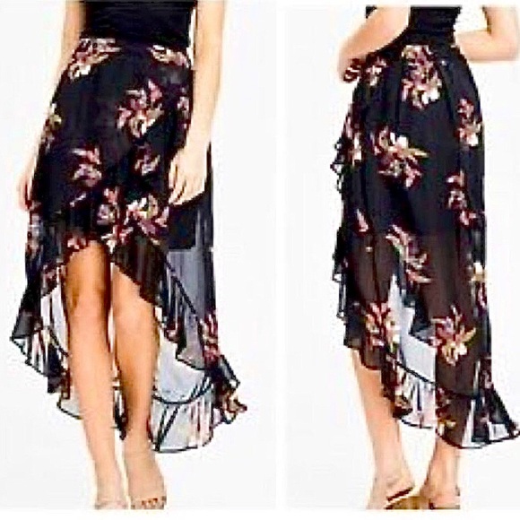 a new day Dresses & Skirts - A New Day High-Low Chiffon Ruffled Skirt